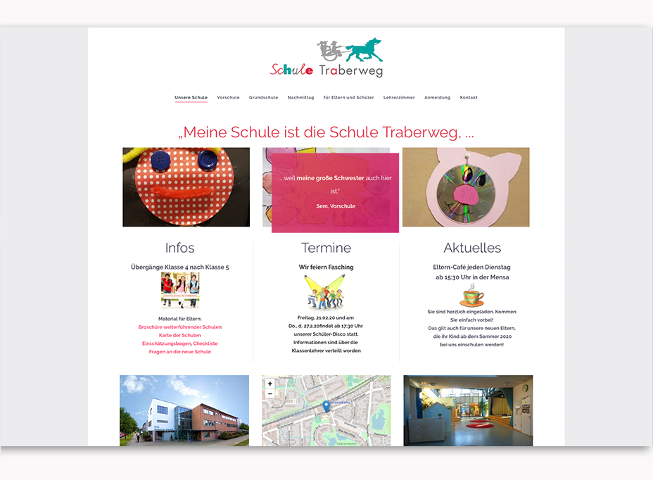 Homepage Schule Traberweg Startseite