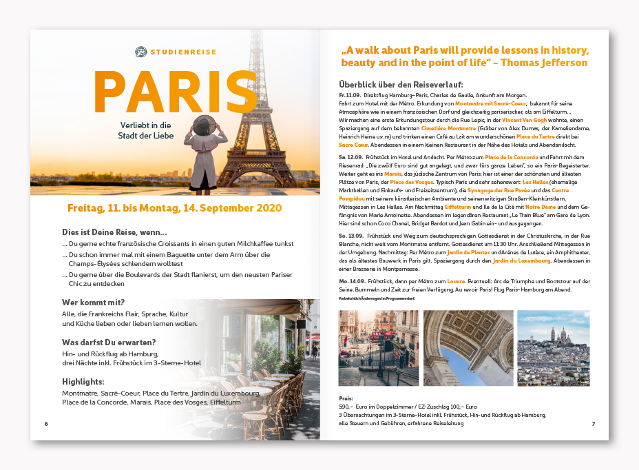 Horizonte erweitern Studienreise Paris